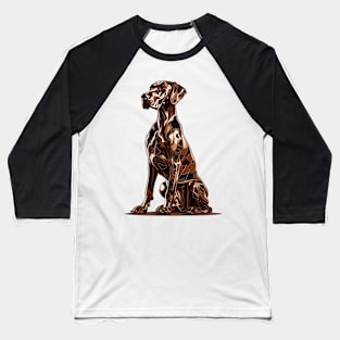 Valentine Great Dane Shaped Chocolate Baseball T-Shirt